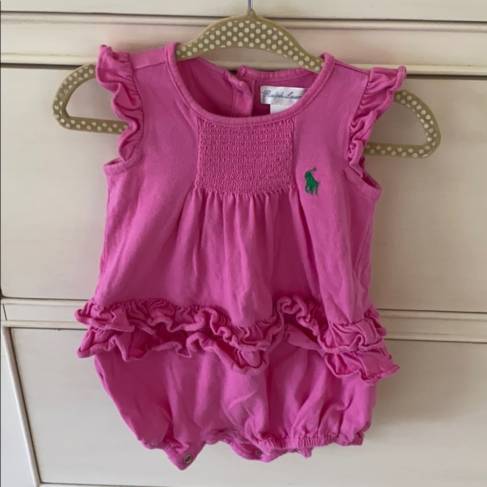 Ralph Lauren pink with ruffles, 6 month